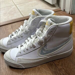 Nike White Kids High Top Blazers